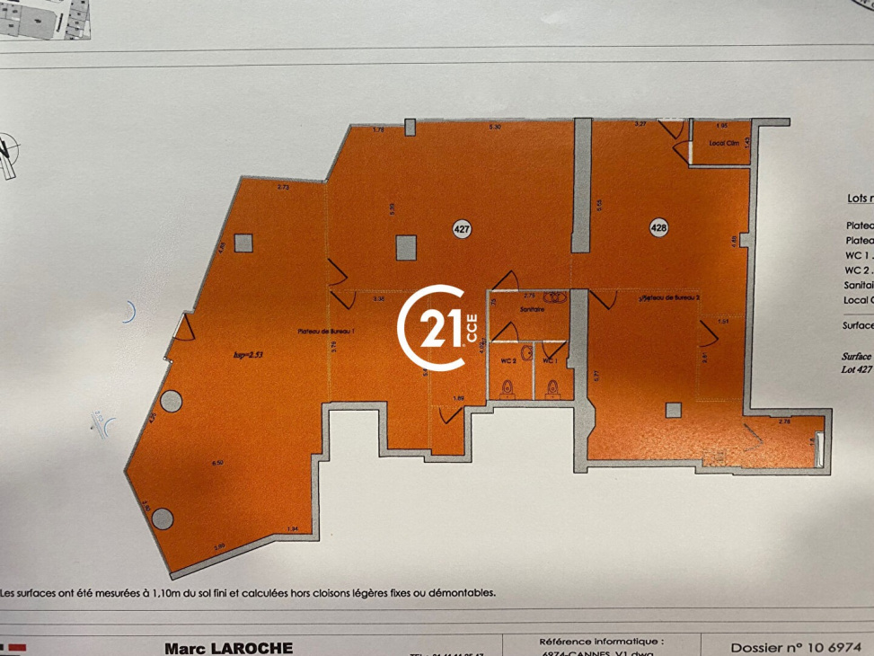 Century 21 CCE, LOCATION Bureaux / Locaux, réf : 1934 / 723067